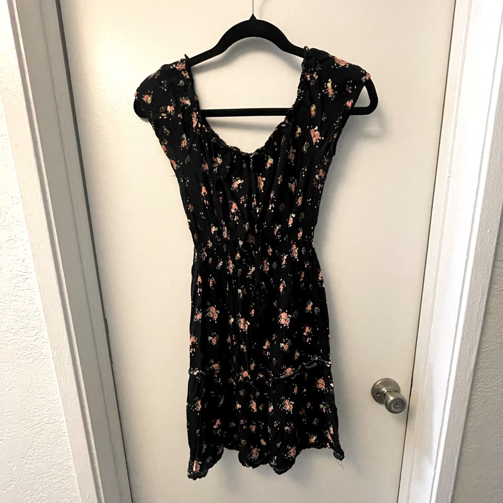 Floral Black Dress